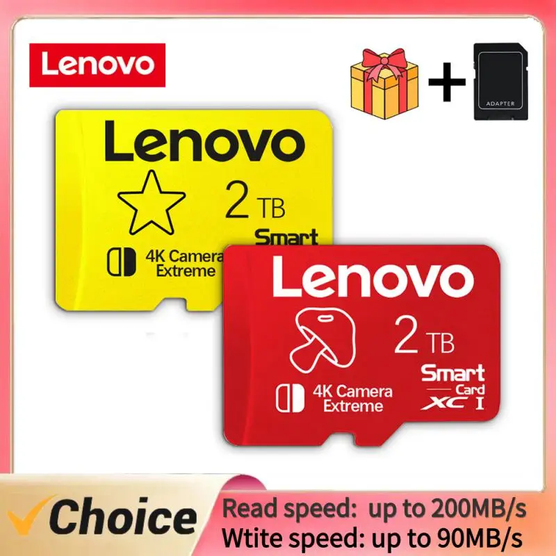 Lenovo 2Tb Sd Memory Card 64Gb 128Gb Sd/Tf Flash Card Mini Sd Card Uhs-1 Flash Memory Card Con Pacchetto Adattatore Sd Gratuito