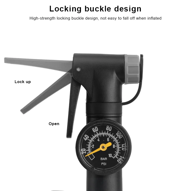 Portable Bike Pump with Gauge 120 PSI 3