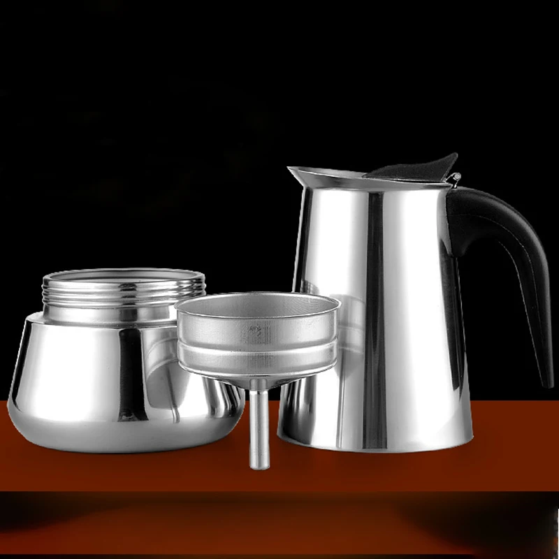 Espresso Coffee Maker Coffee Maker Espresso Maker Stainless Steel Espresso Coffee Maker Moka Pot Percolator Tool Stove Top Italian 100 ml 200 ml 300 450ml