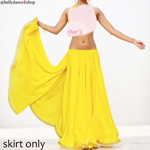 2024 New Bellydancing Skirts Women Sexy Oriental Belly Dance Long Skirt 2-Sides Slit Girls Costume Performance Or Training Dress