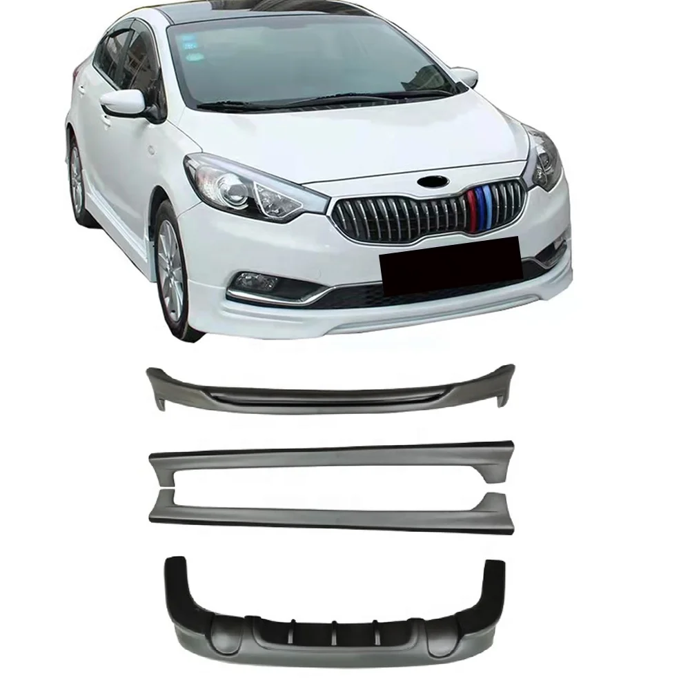 

car bodykit for 2011-2015 KIA K3 ceroto kit front lip rear side skirts plastic material