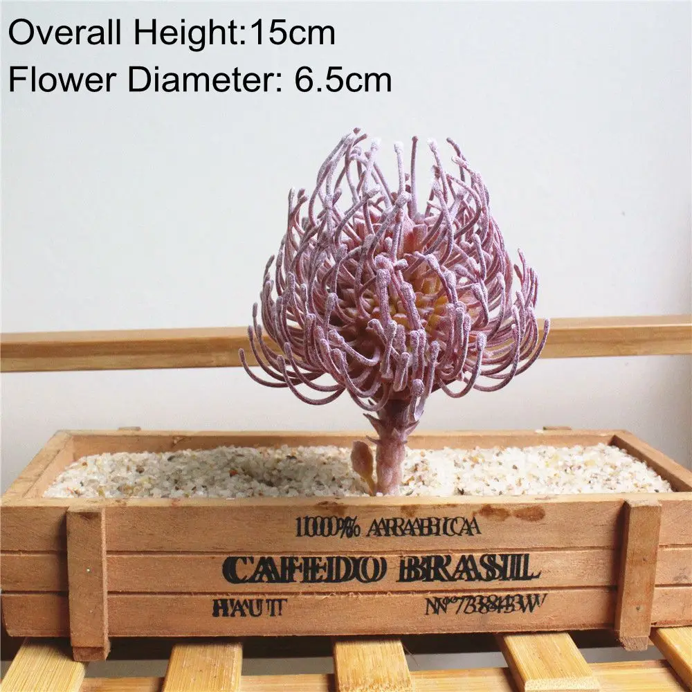 Vibrant Purple Flocking Artificial Succulent Decor