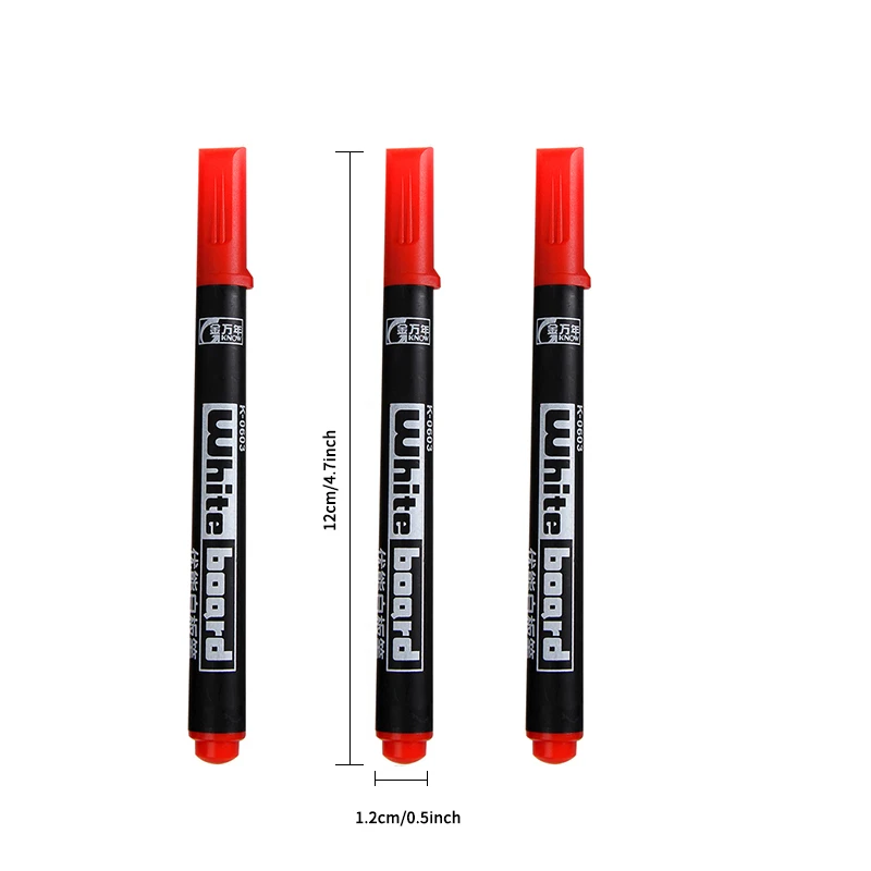 Premium Fine Point Black Dry Erase Markers - Low Odor for School, Office, and Home