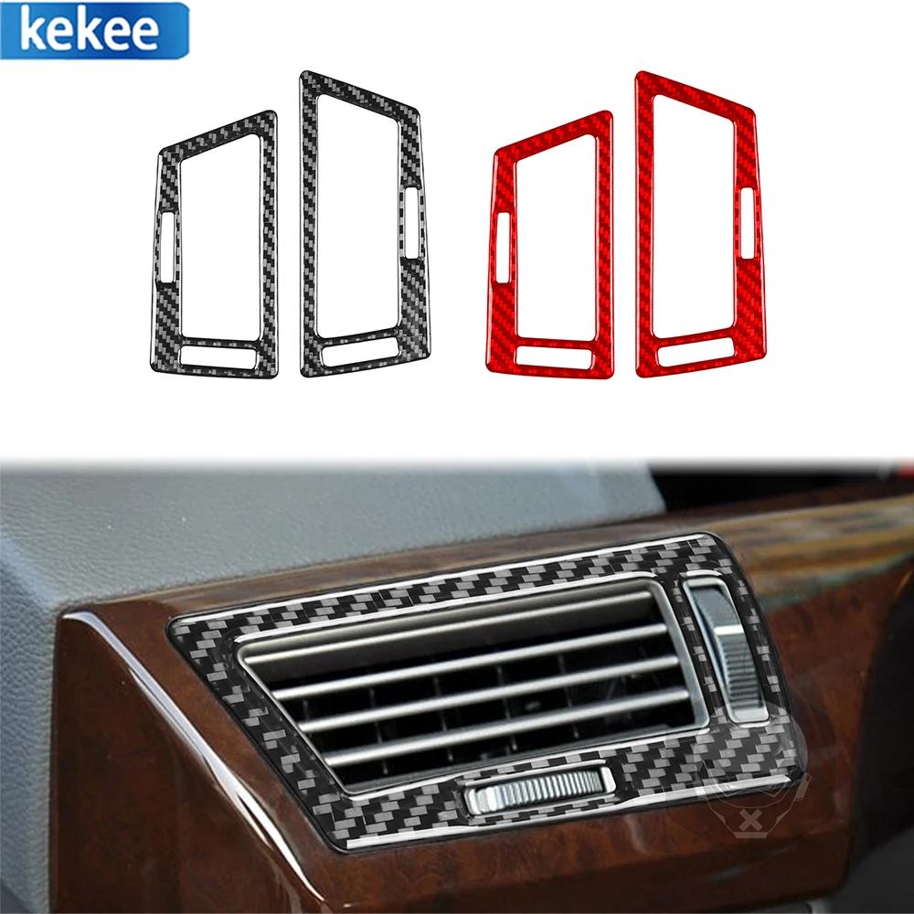 

Наклейка из углеродного волокна для интерьера BMW серий 7 E65 2002-2008, Боковая Крышка вентиляционного отверстия кондиционера, декоративная наклейка, аксессуары