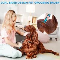 Two Sided Pet Grooming Comb Deshedding Brush Stainless Steel Skin Friendly for Dogs Cats Long Short Hair Removal Brush 2