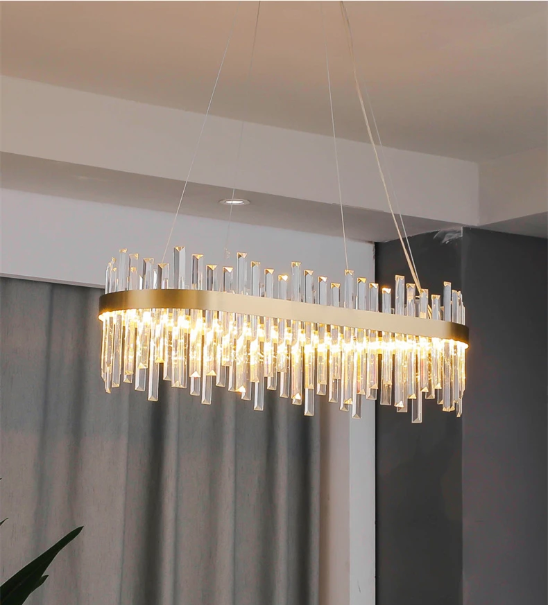 Nordic Led Crystal Chandelier Remote Dimming Lighting Luxury Gold Led Pendant Light for Living Room Lamp Dining Room large chandeliers