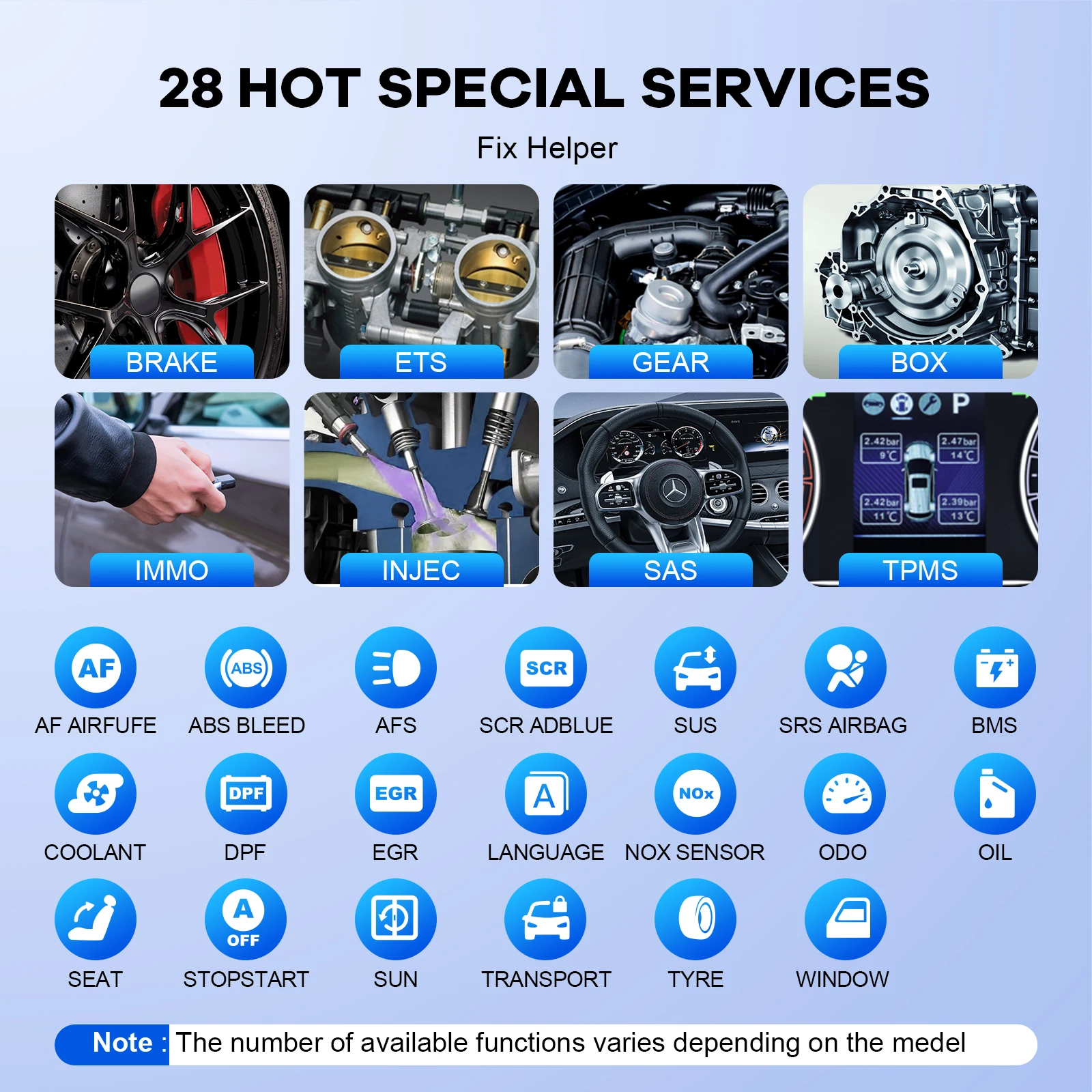 MUCAR VO6 OBD2 스캐너 전문 전체 시스템 진단 도구, 자동차 코드 리더 28 재설정, 평생 무료 업그레이드