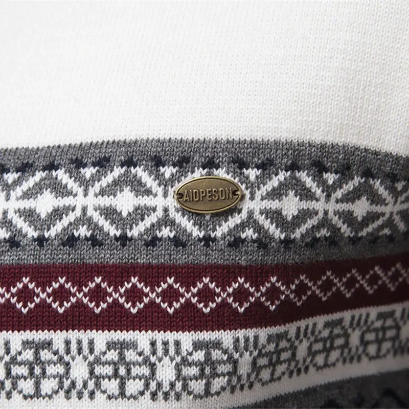 New Autumn And Winter Trendy Stand-up Collar Mens Sweater Quarter Zipper Knitted High-Quality And Versatile Mens Clothing 6