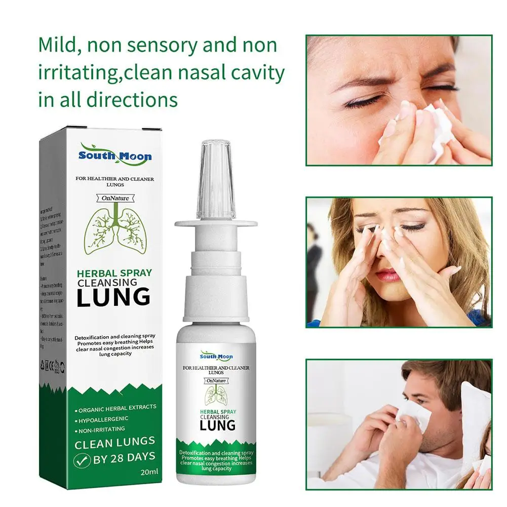 Lung Detoxification Nasal Spray Nasal Cleansing Care Clear Congestion Allergic Rhinitis Spray Nose Care