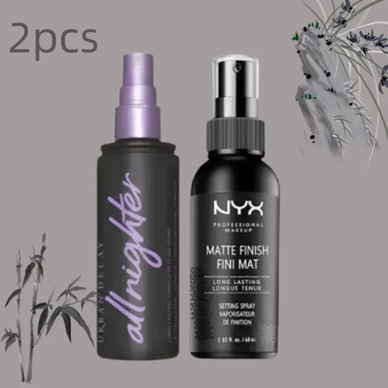 

2pcs NYX Makeup Setting Spray Fast-Forming Film Moisturizing Matte Non-Sticky Spray Oil Control Anti-Sweat Anti-Smudge 60ml