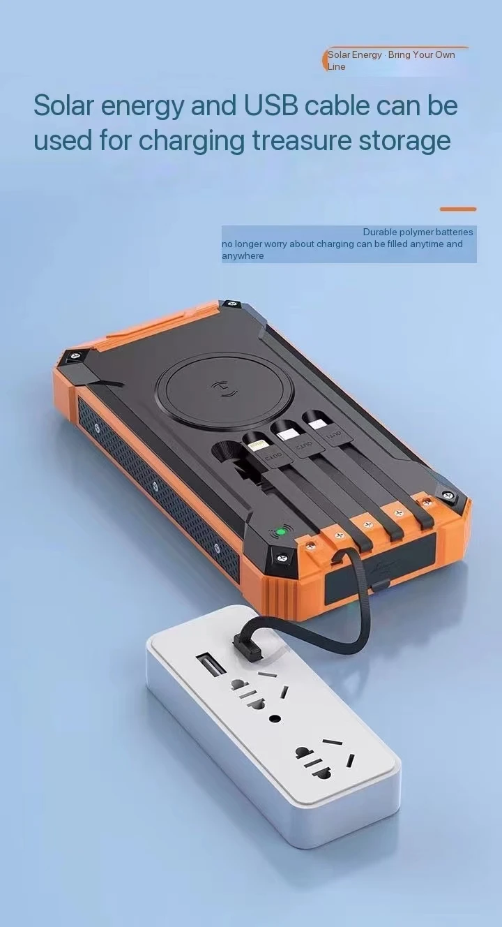 Neu Solar drahtlose lade 20000 mAh große kapazität handy outdoor power bank_voghion.com