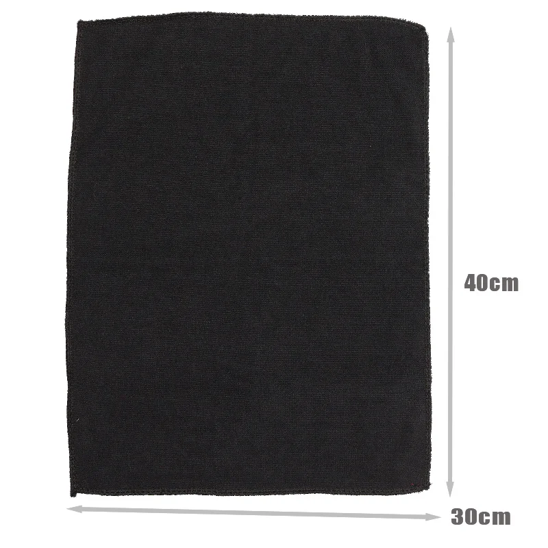 20pcs/lot 30cmx40cm Car Care Black Polishing Wash Towels Microfibers Car Detailing Cleaning Soft Cloths Home Window