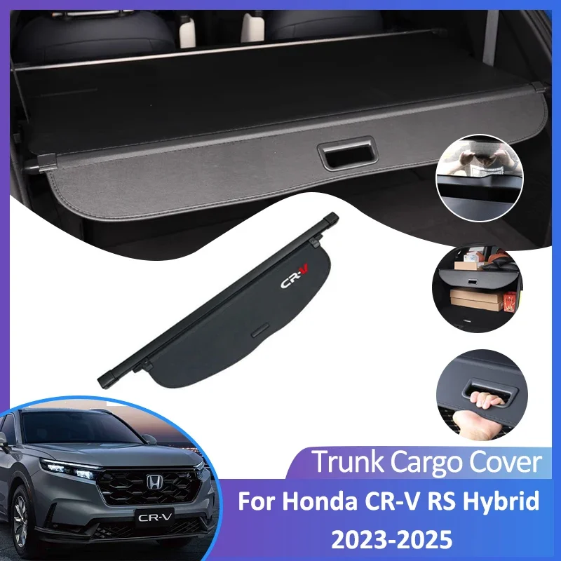 

For Honda CR-V CRV CR V 6 RS Hybrid 2023 2024 2025 Rear Trunk Cargo Cover Retractable Luggage Curtain Accessorie Shield Shade