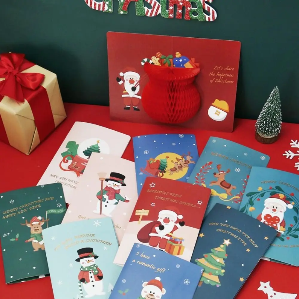 

Up New Year Gifts Santa Claus Party Invitations Christmas Postcard Thank You Cards Greeting Cards With Envelope Blessing Cards