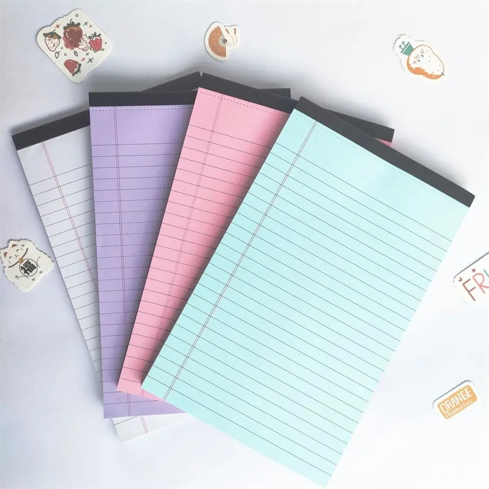 

50 Pages Legal Pad Office Supplies Tear-off Pages Tearable Writing Sheet Paper Ink-proof Thick Lined Paper Scribbling Book