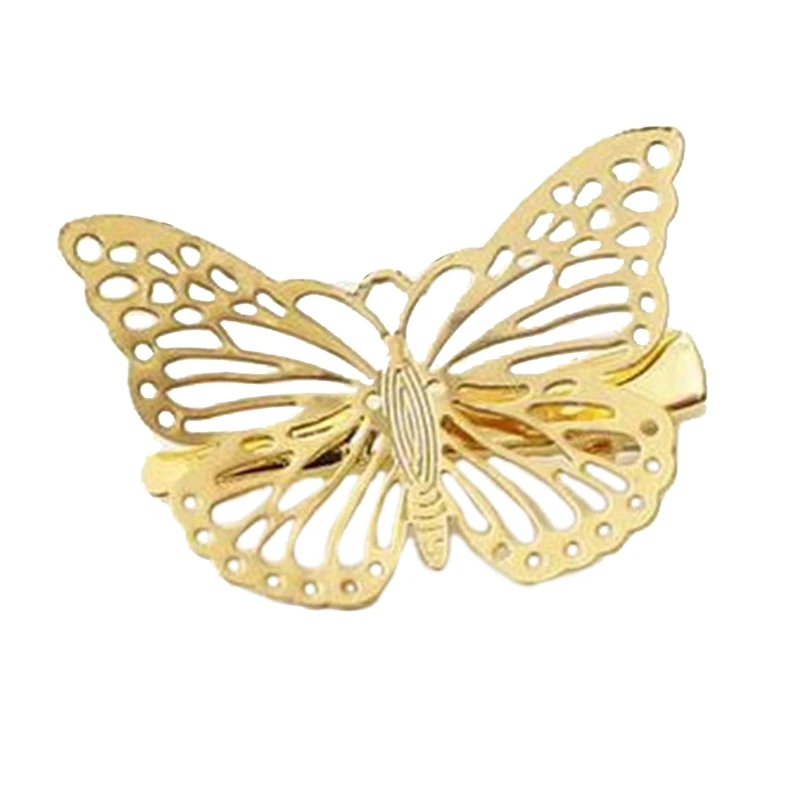 

New Golden Butterfly Hair Clip Metal Butterfly Hairpin Bridal Headpiece Bobby Pins Headdress Jewelry Styling Accessories
