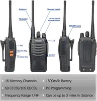 1/2 PCS Baofeng BF 888S Walkie Talkie UHF 400 470MHz 888s Long Range Two Way Ham Radios Transceiver for Hunting Hotel 2