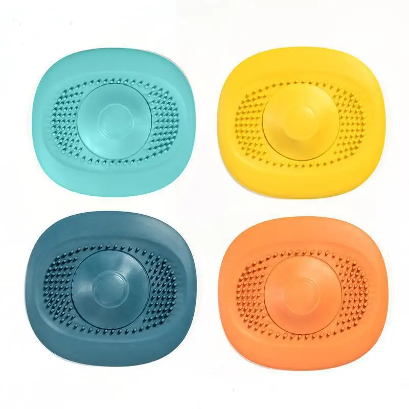 Silicone Sink Drain Strainer Shower Filter Drain Cover Stopper Sink Strainer Floor Hair Catcher Bathroom Accessorie