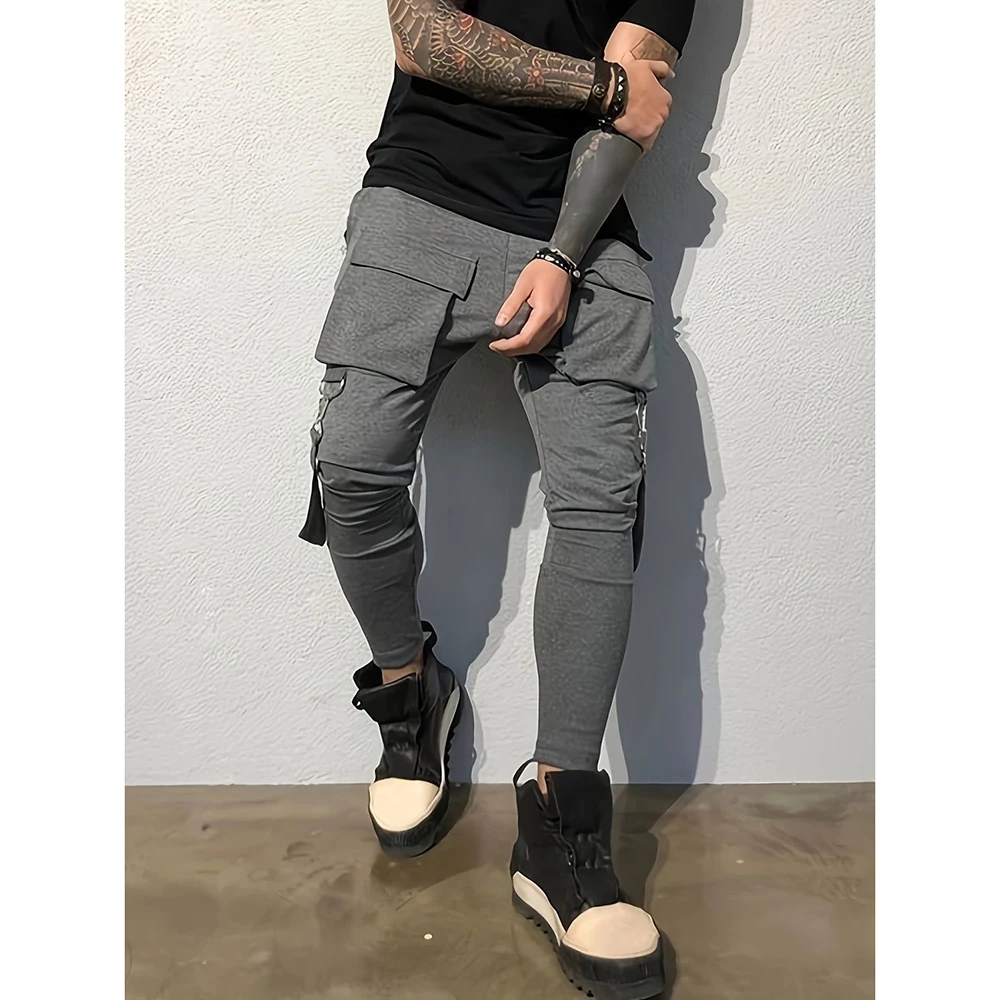 Men Cargo Pants Invisible Open Crotch Outdoor Sex  Autumn Fashion Hip Hop Casual Pants Sweatpants Erotic Trousers