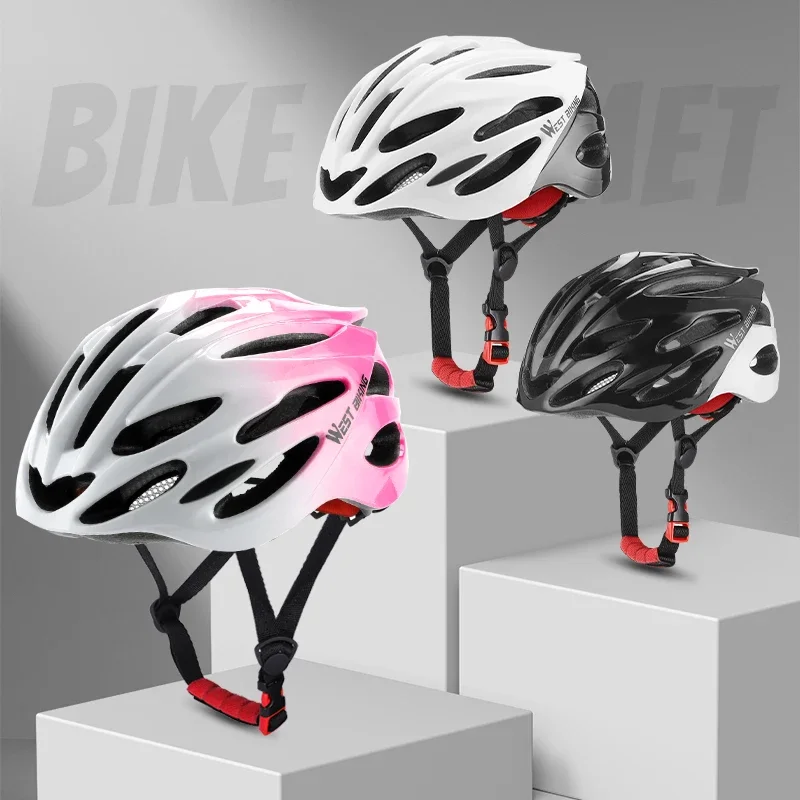 WEST BIKING 초경량 헬멧, 로드 바이크 일체형 헬멧, 곤충 그물 장착, 스케이트보드 헬멧, 커플용 스포츠 기어