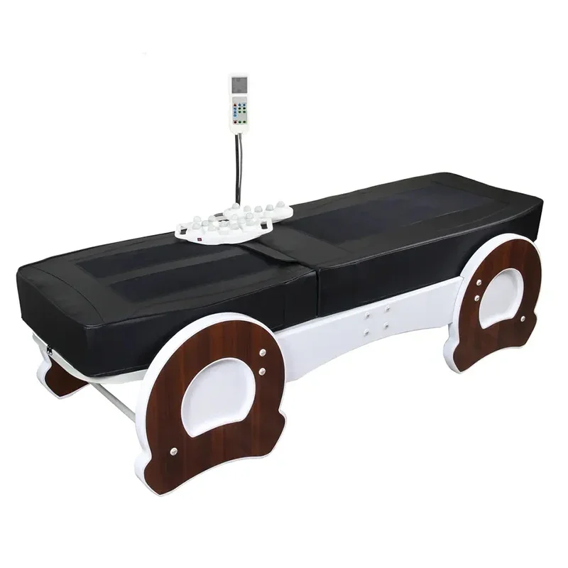 Electric Massage Bed Automatic Air Acupressure Infrared Jade Roller Massage table Full Body