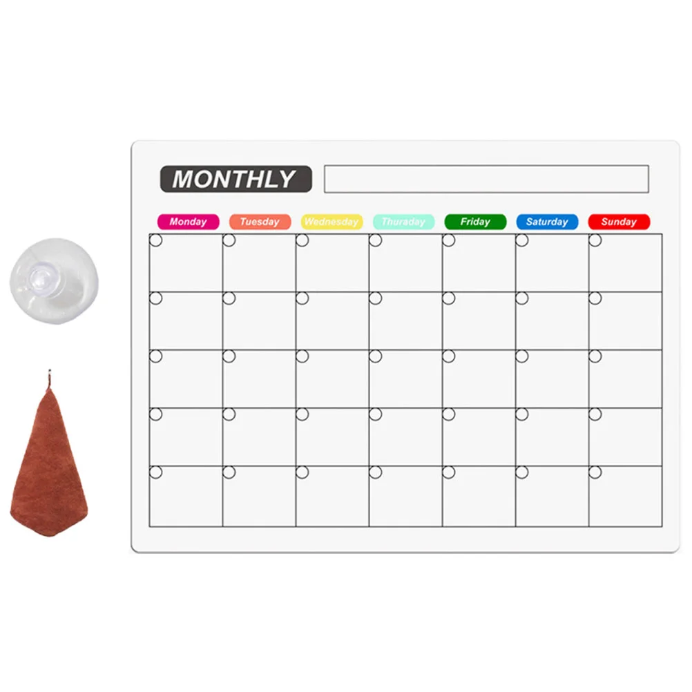 1 Set Dry Erase Planner Board Magnetic Dry Erase Board Magnetic Plastic Fridge Board