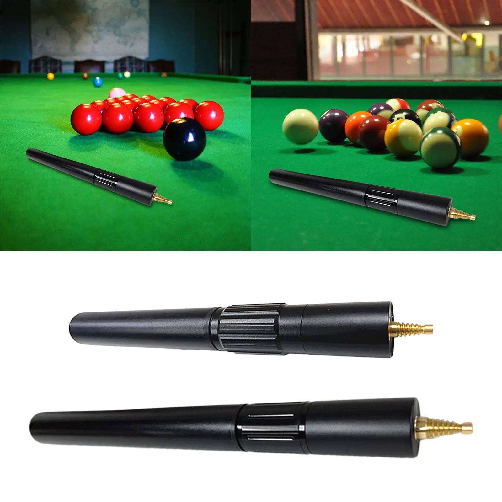 Billiards Cue Extension Cue End Lengthener Telescopic Professional Snooker Pool Cue Extension for Practice Billiard Beginners