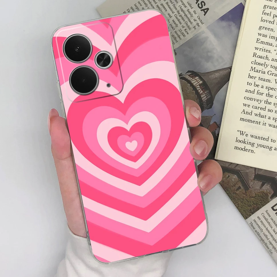 Chic Transparent TPU Silicone Phone Case with Lovely Design Patterns