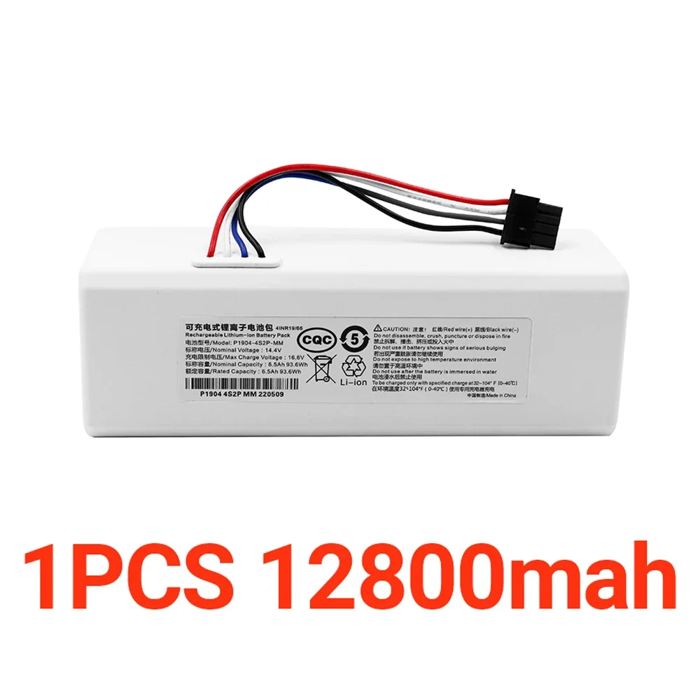 

12800mAh Robot Battery 1C P1904-4S1P-MM for Xiaomi Mijia Mi STYTJ01ZHM Vacuum Cleaner Sweeping Mopping Robot Replacement Battery