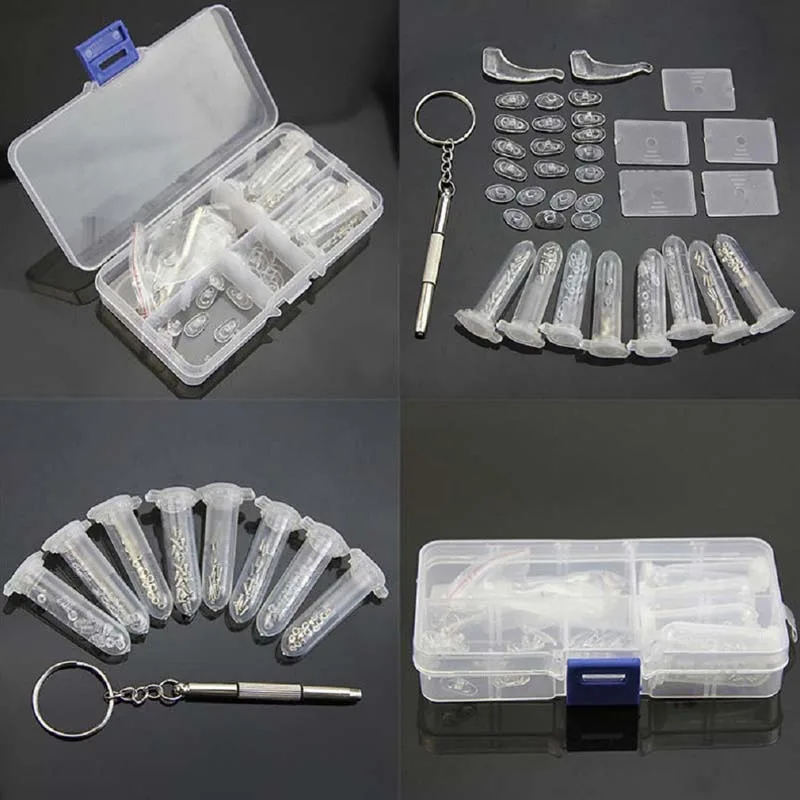 Hot New 1 Set Men Women Screws Nuts Nose Pad Optical Repair Tool Assorted Kit for Eyeglass Sun Glasses High Quality