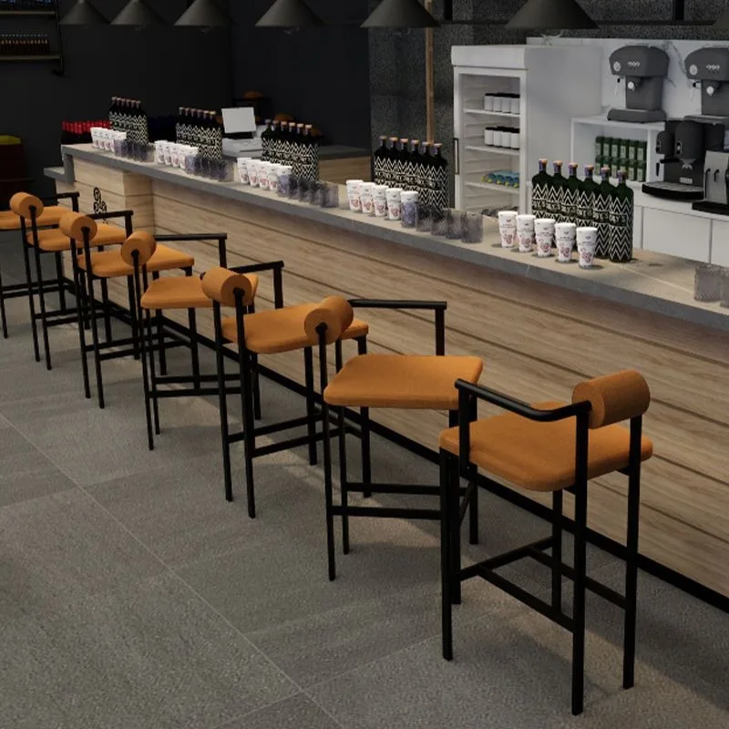 New Simple Industrial Style Bar Chair Nordic Home High Stool Bar High Foot Front Desk Chair Counter Stool