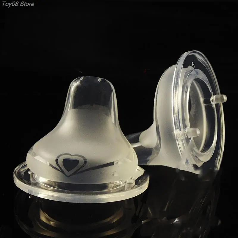 Baby Soft Safety Liquid Silicone Pacifier duckbill Nipple for Wide Mouth Milk Bottle