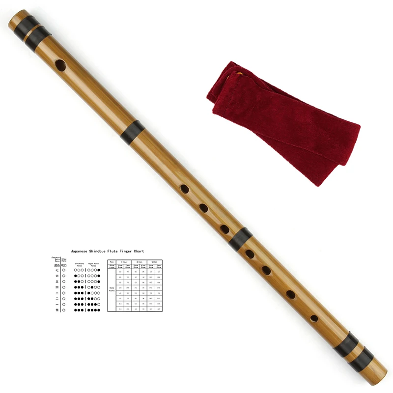 Japanese Sinobue Flute 7/8 Hon Handmade Bamboo Woodwind instrument 2 Styles Piccolo Three Colors