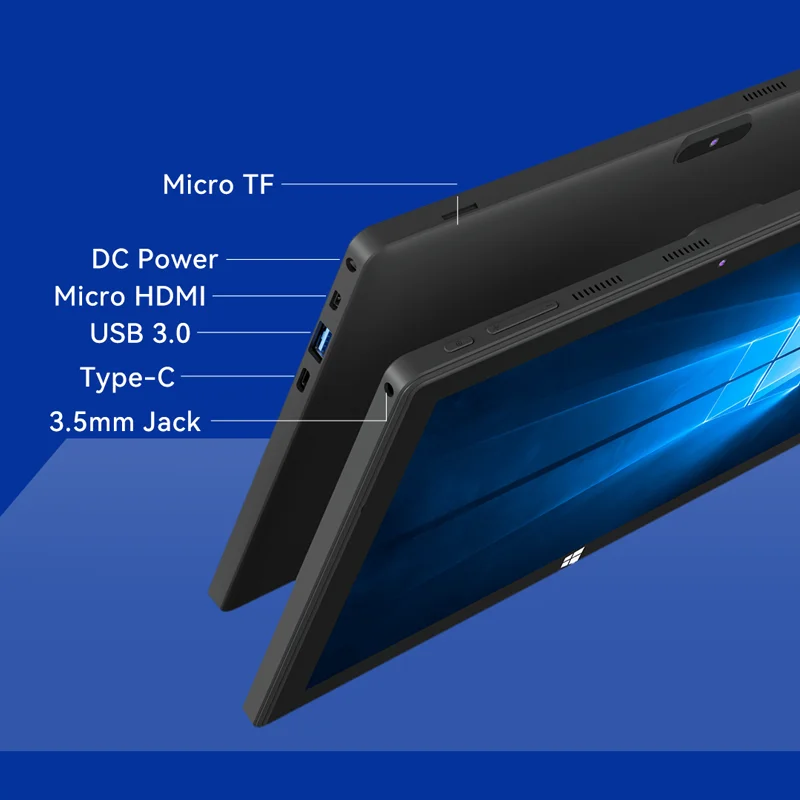 Adreamer 2 EN 1 Tablet Windows 10 Intel N4020C 10.1 Pulgadas Pantalla  Táctil PC 8GB RAM 128GB SSD Mobile Office Windows Tablet PC con Teclado