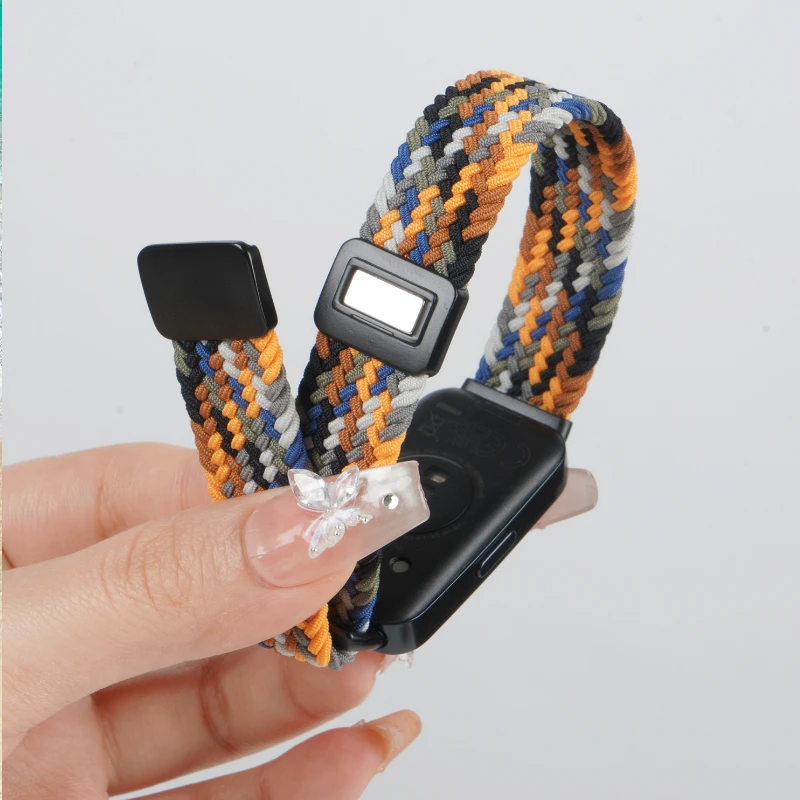 Breathable Nylon Loop Band with Magnetic Buckle - Braided Wristband Bracelet Accessory