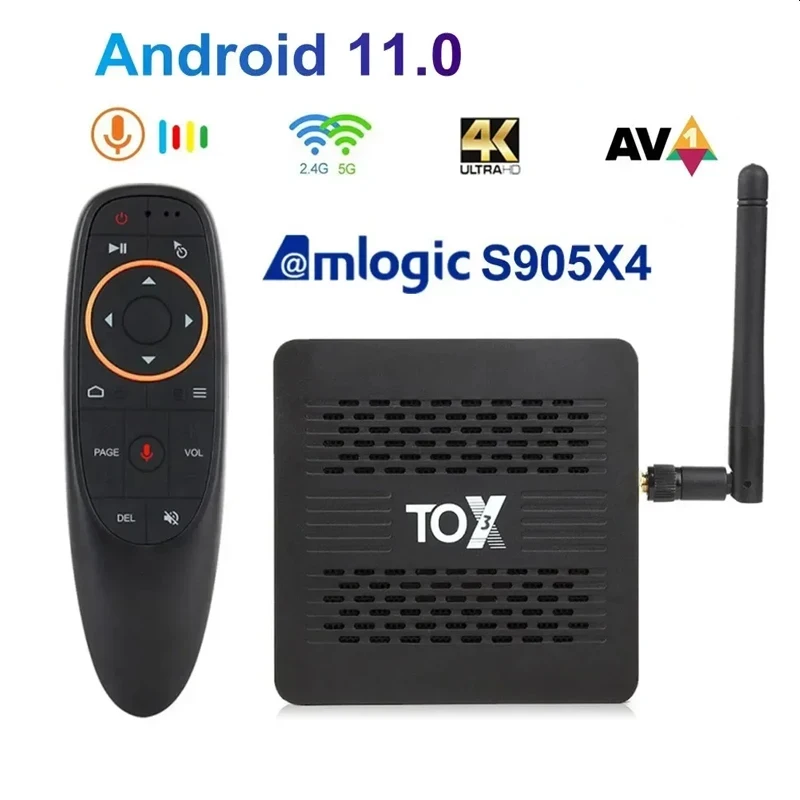

ТВ-приставка xiaomi TOX3 на Android 11,0, 4 + 32 ГБ, Amlogic S905X4, 4K