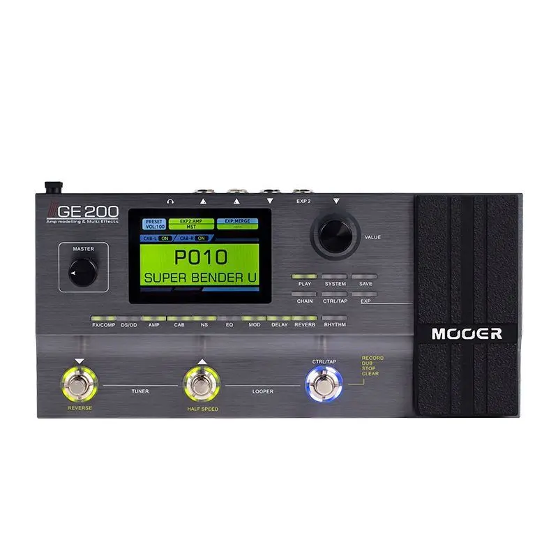 Mooer Ge200 Amp Modellazione Pedale Multi Effetti 26 Ir 151 Effetto Looper Cab