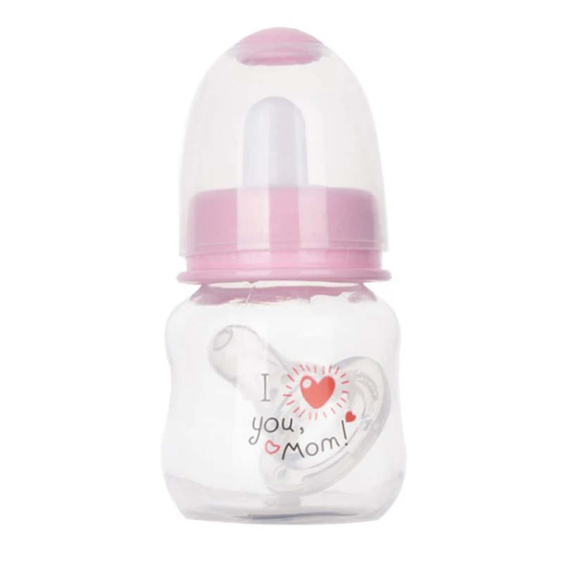 60ml Newborn Baby Infant Nursing Milk Fruit Juice Water Feeding Standard Mouth Silicone Nipple Pacifier Drink Bottle