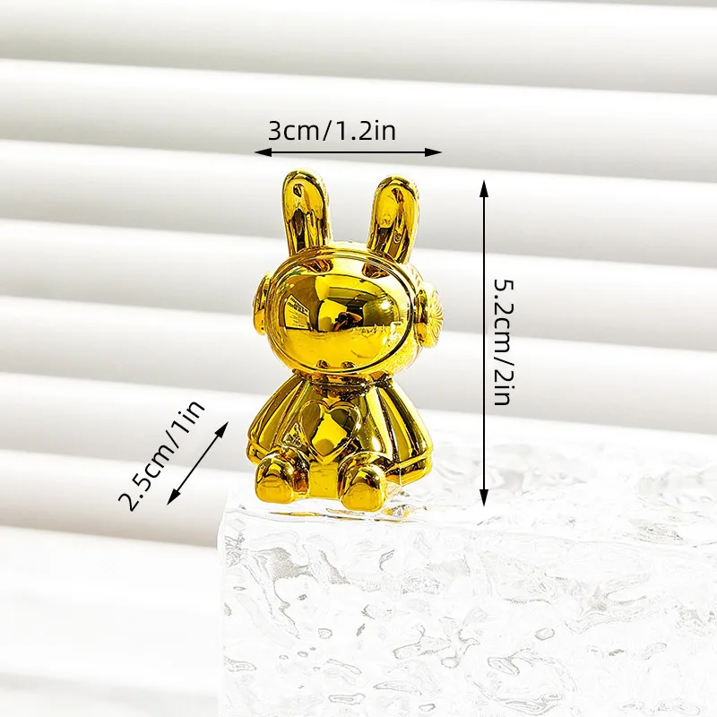 Cartoon Rabbit Bear Car Interior Decoration Center Console Decor Personality Room Table Desk Home Office Miniature Figurines