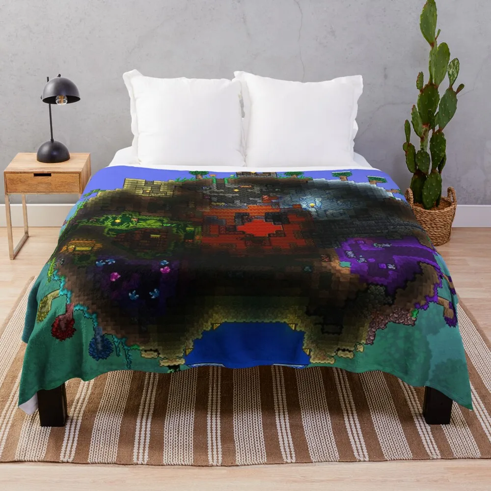 

Terraria - Indie Game Throw Blanket Weighted Blanket Camping Blanket