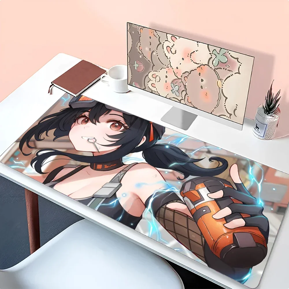 1pc Grace GameZenlessZoneZero Floor Mat Mouse Mat Desk Mat With Pad Gaming Accessories Prime Gaming XXL Keyboard Pad Padding Mat 3