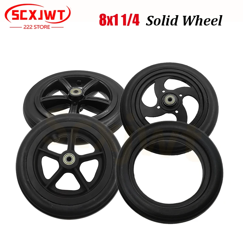 8 Inch 8x1 1/4 200x45 Electric Scooter Solid Wheel 8*1 (200*45) Inflation Tires Tyre Kickscooter Accessories