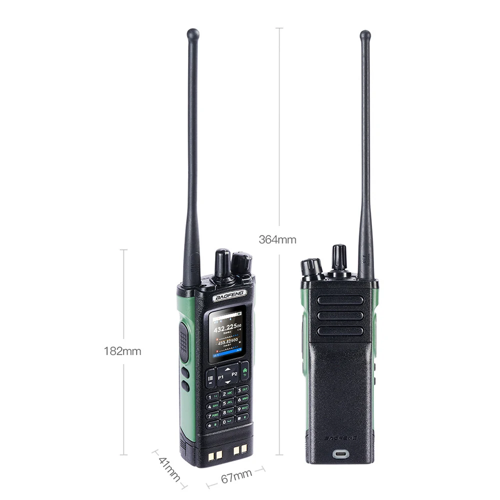 BAOFENG UV-32 GPS Walkie Talkie 10W Tri-Mode Full Band Two Way Radios UV32 Support Bluetooth APP Write Frequency Type-C Charging 5