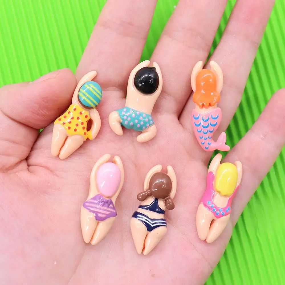 1/6 pcs New Funny Design Resin Shoes Ornaments Colorful Swimming Sandals Shoes Decoration Kawaii Cartoon Charms Boys