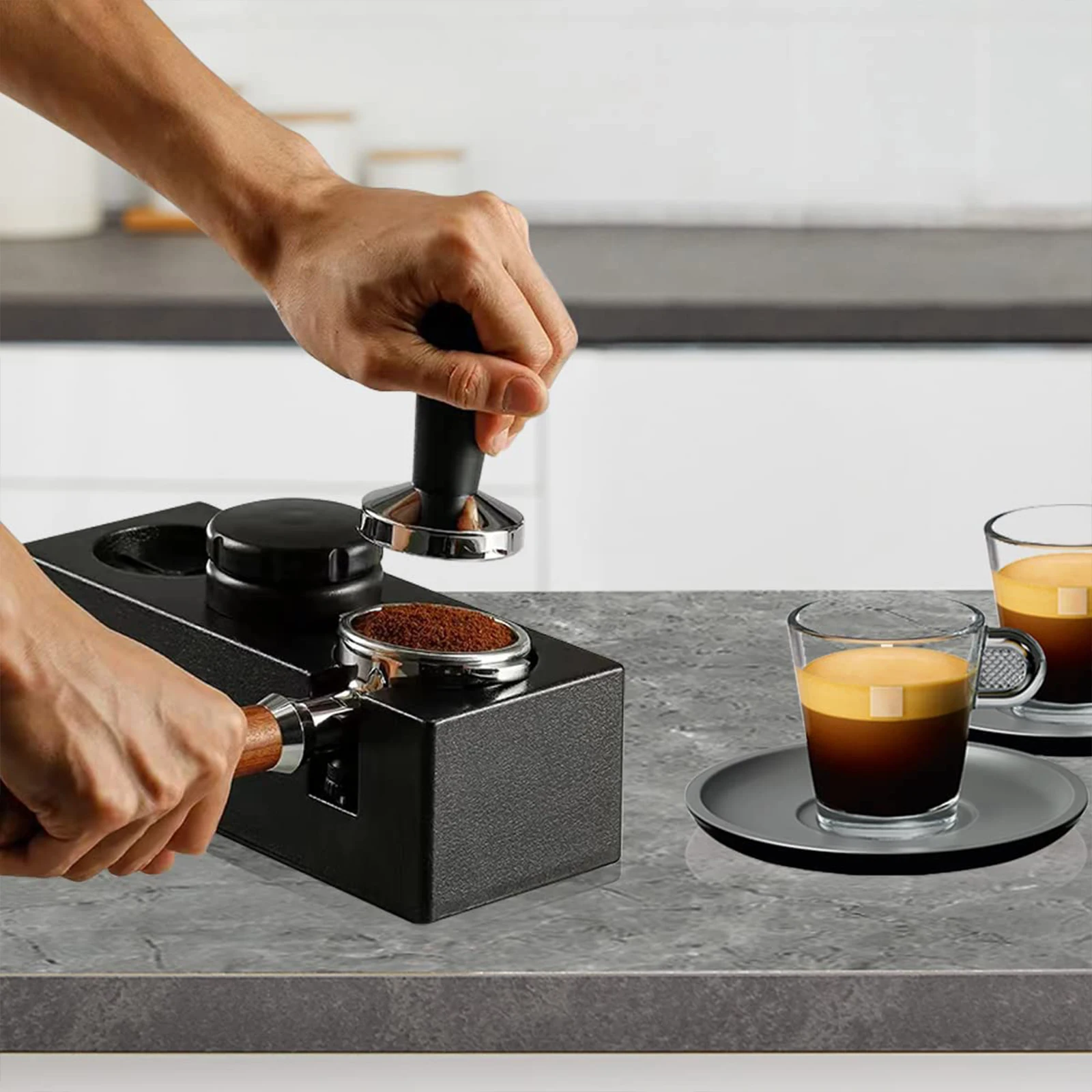 Coffee Machine Barista Accessories 51/53/58mm Anti-shock Pad Holder Filter  Holder Espresso Coffee Maker Handle Holder - AliExpress