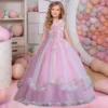 Stunning Little/Big Girls Lace Flower Girl Wedding Bridesmaid Birthday Party Holiday Pageant Prom Fancy Dress 1
