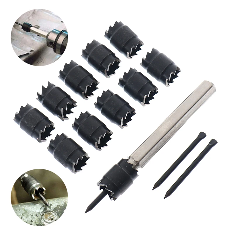 13Pcs/set HSS Rotary Spot Weld Drill Remover Sheet Metal Hole Cutter