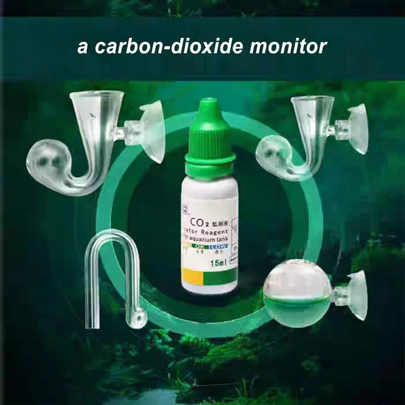 Aquarium CO2 Indicator Solution Fish Tank Long-Term Monitor CO2 Test PH Liquid Used with Drop Checker For Aquatic Plants co2 indicator solution