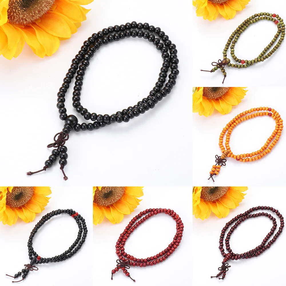 Sandalwood Prayer Bead Bangle for Meditation