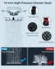 All Metal Shower Head, 10'' High Pressure Rainfall Shower Head, Showerhead Combo/Handheld Shower Wand,71'' Hose, 2